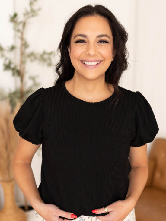 Alicia Black Ribbed Top