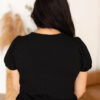 Alicia Black Ribbed Top