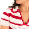 Alicia Red Knit Sweater Vest