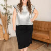 Alison Black Drawstring Skirt