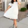 Alison White Embroidered Dress