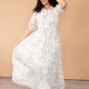 Alissa Cream Floral Button Dress