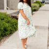 Allene Sage Floral Dress