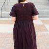 Alyanna Plum Embroidered Dress