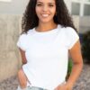 Amala White Raglan Top