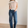Amanda Medium Wash High Rise Straight Jeans