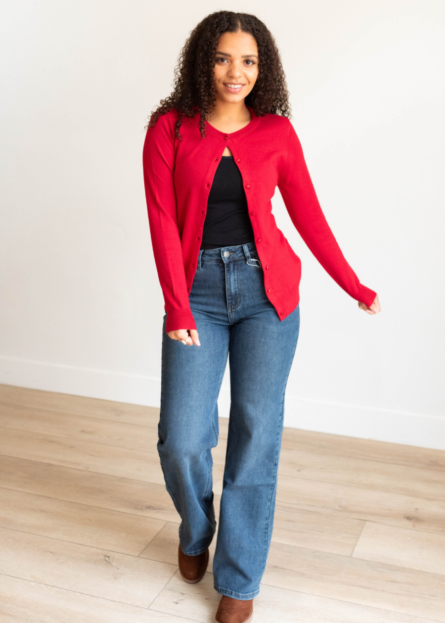 Amanda Medium Wash High Rise Straight Jeans