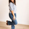 Amanda Medium Wash High Rise Straight Jeans