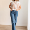 Amanda Medium Wash High Rise Straight Jeans