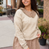 Amara Taupe Floral Sweater