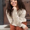 Amara Taupe Floral Sweater