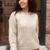 Amara Taupe Floral Sweater