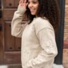 Amara Taupe Floral Sweater