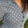 Amberly Navy Pattern Tiered Dress
