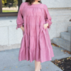 Amelia Pink Long Sleeve Dress