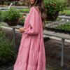 Amelia Pink Long Sleeve Dress