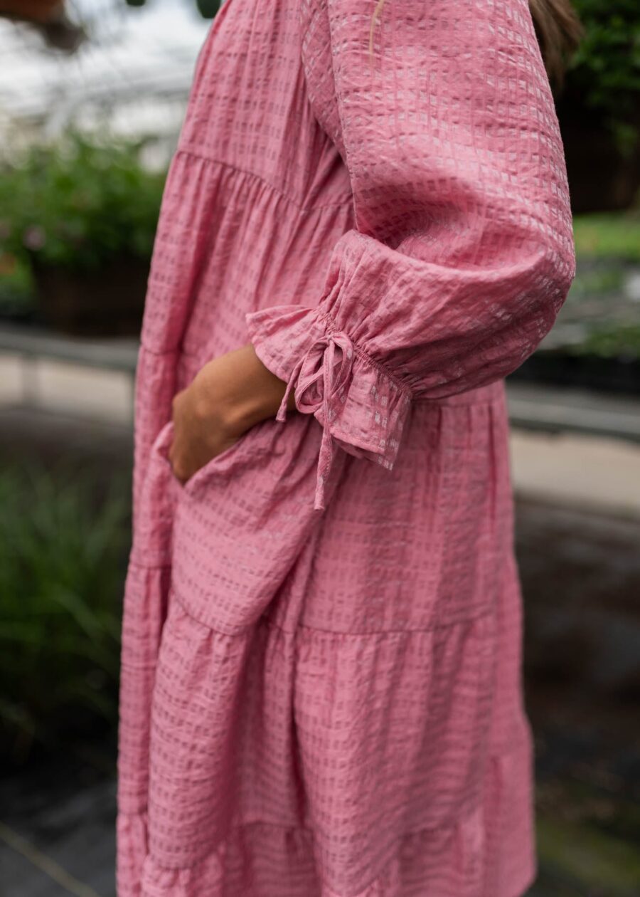 Amelia Pink Long Sleeve Dress