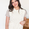 Amiah Cream Knit Sweater Vest