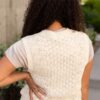 Amiah Cream Knit Sweater Vest