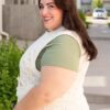 Amiah Cream Knit Sweater Vest