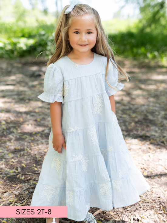 Amiri Soft Blue Little Girl Dress
