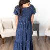 Analynne Navy Embroidered Floral Dress