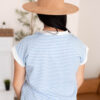 Angela Bright Blue Striped Top