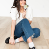 Angelina Cream Ruffle Top