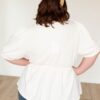 Angelina Cream Ruffle Top