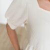 Angelina Cream Ruffle Top