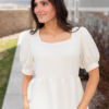 Angelina Cream Ruffle Top