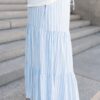 Anita Blue Pinstripe Skirt