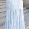 Anita Blue Pinstripe Skirt