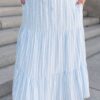 Anita Blue Pinstripe Skirt