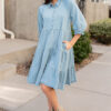 Anna Chambray Tiered Dress