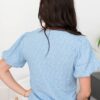 Annalie Blue Textured Top