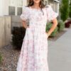 Annalise Pink Floral Dress