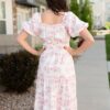 Annalise Pink Floral Dress