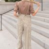 Annalynne Olive Stripe Overalls