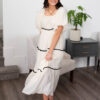 Annika Cream Ruffle Tiered Dress