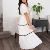 Annika Cream Ruffle Tiered Dress
