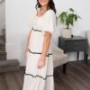 Annika Cream Ruffle Tiered Dress