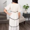 Annika Cream Ruffle Tiered Dress