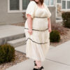 Annika Cream Ruffle Tiered Dress