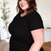 Ari Black Ribbed Top