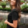 Ari Black Ribbed Top