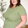 Ari Sage Ribbed Top