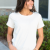 Ari White Ribbed Top