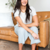 Ari White Ribbed Top