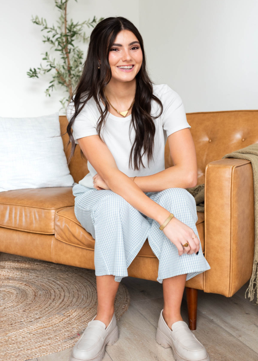 Ari White Ribbed Top